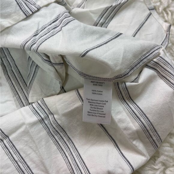 ATM Striped Shirt Button Down Dress - Picture 9 of 9